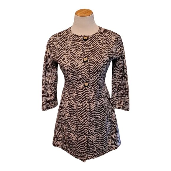 Cabi Women's Gray & White Zig Zag Zebra Ponte Knit Jacket Style #3034 XSmall - Picture 3 of 13